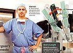 Surgeon equiped for robot assisted postatectomy.