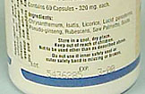 detail, one of the test bottles